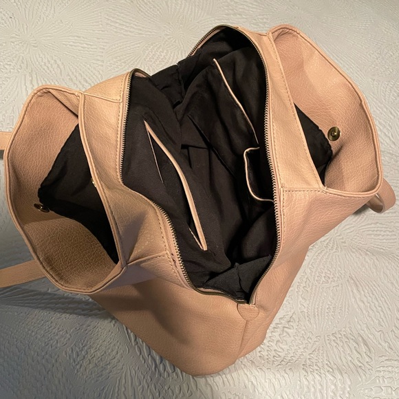 Mauve/blush pink shoulder bag - Picture 5 of 6